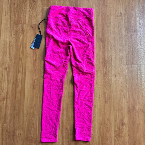 M BNWT textured hot pink leggings with pockets. Twenty Montreal - Picture 1 of 5